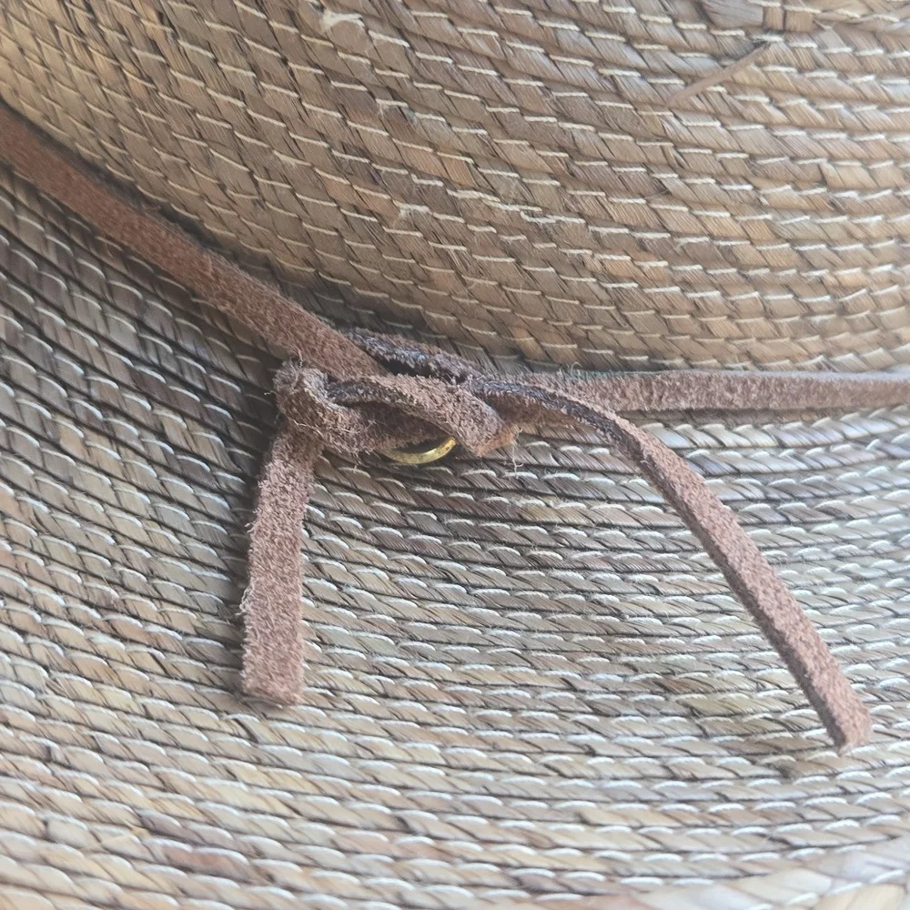 Tula Angler Unisex Straw Suede Chin Strap Sun Gardener Hat